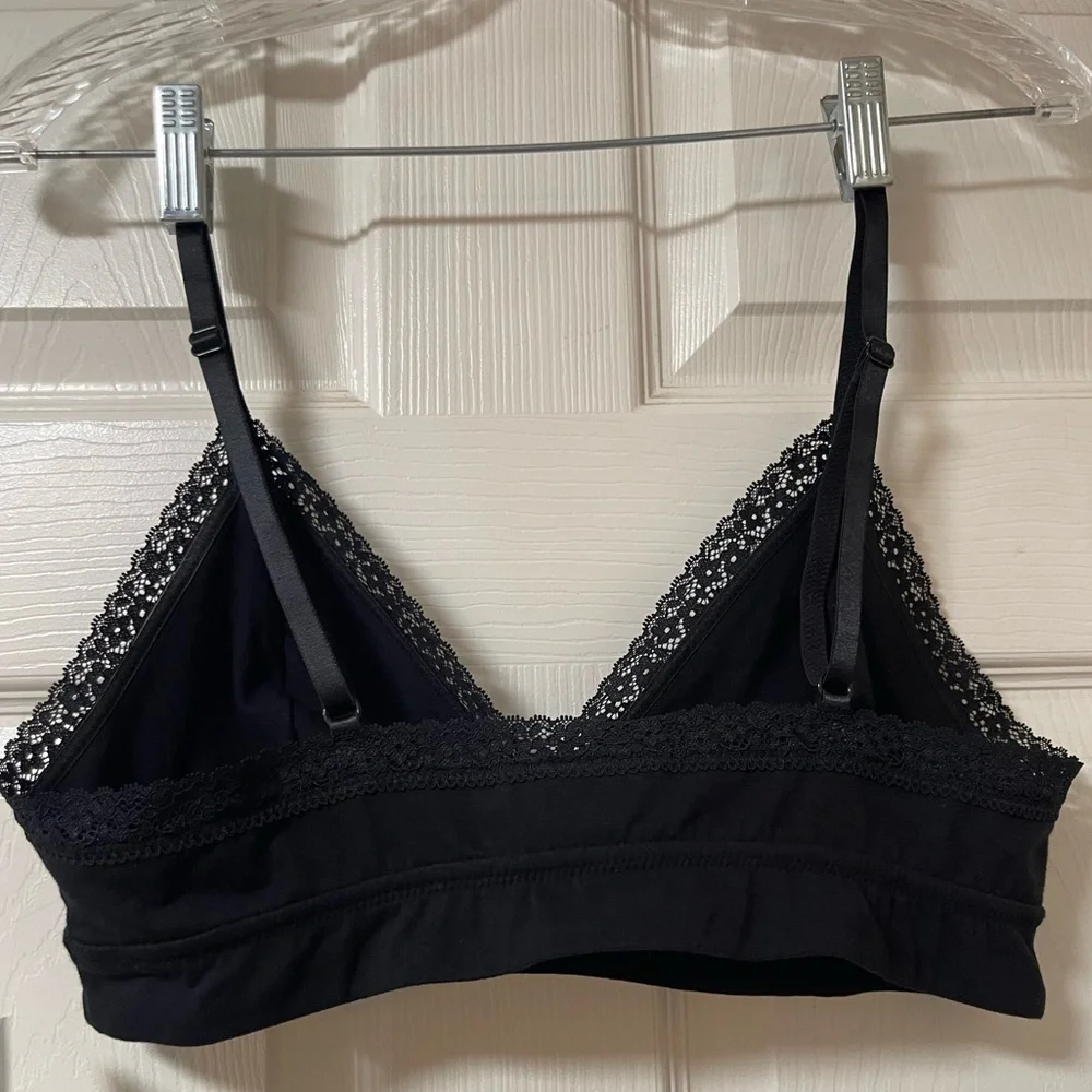 NWT: JENNI INTIMATES Black & Lace Moderate Coverage Moderate Support Bralette XL
